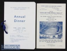 1958 Signed FA Cup Eve of the Final Rally with signatures of referees internally^ plus 1958 Football