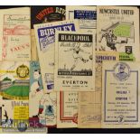 1948/49 Everton Away Football Programmes to include Blackpool^ Burnley^ Chelsea^ Portsmouth^