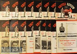 1955/56 Manchester United Home Football Programmes to include Nos 1^ 2^ 4^ 7^ 9^ 10^ 11^ 12^ 13^