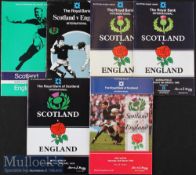 1970-2003 Scotland/England Test Rugby Programmes (6): The Murrayfield issues from 1970^ 1984 (