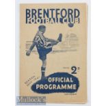 1946/47 Brentford v Manchester United Football Programme date 12 Apr^ in F/G condition overall