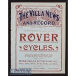1906 Aston Villa v Everton Reserve Football Programme date 20 Oct^ first season Villa issued
