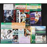 1992-2010 England v South Africa Rugby Programmes and tickets (8): Many with ticket^ clipping or