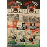 Various 1950s Derby County v Manchester United Football Programmes to include (H) v Manchester