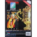 RWC 1995 Official Souvenir Rugby Programme: The sought-after large^ heavy pre-tourney publication^