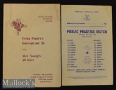 1967/68 Everton Public Practice Match Football Programme date 30 July together with Costa Pereira’