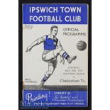 1936/7 Ipswich Town v Cheltenham Town (Southern League) Football Programme dated 24th April^ has a