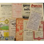 1947/48 Everton Away Football Programmes to include Aston Villa^ Arsenal^ Derby County^ Stoke