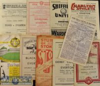 1947/48 Everton Away Football Programmes to include Aston Villa^ Arsenal^ Derby County^ Stoke