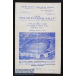 1953 FA Cup Final Eve of The Final Rally programme dated 1 May The Assembly Room St Pancras Town