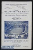 1959 Signed FA Cup Final Eve of The Final Rally programme dated 1 May^ The Assembly Room St