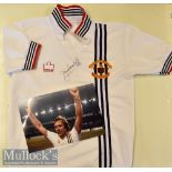 Signed Jimmy Greenhoff 1978 Centenary Semi Final replica Football Shirt signed by Jimmy Greenhoff to