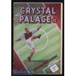 1950/51 Crystal Palace v Gillingham Football Programme date 7 Oct^ first season in FL for