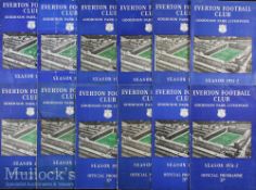 1951/52 Everton Home Football Programmes to include Brentford^ Sheffield Wednesday^ Nott. Forest^