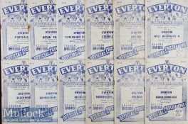 1949/50 Everton Home Football Programmes to include Middlesbrough^ Fulham^ Man City^ Burnley^