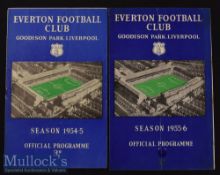 1954/55 Everton v Army XI Football Programme date 24 Nov^ staple rust^ o/w G^ together with 1955/