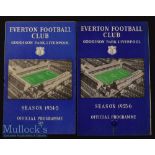 1954/55 Everton v Army XI Football Programme date 24 Nov^ staple rust^ o/w G^ together with 1955/