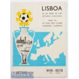 1967 European Cup Final Football Programme Celtic v Inter Milan date 25 May^ tiny pinhole^ o/w G^ no