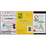 1956 South Africa in New Zealand Rugby Programmes (3): Large format detailed issues v Wellington^