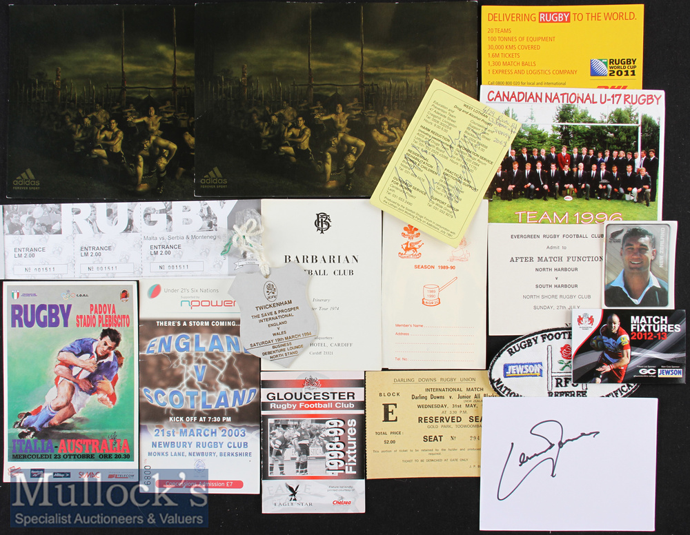 Bizarre Bits and Pieces Rugby Selection (Qty): As found: New Zealand Maori Adidas Ad Cards; Cards