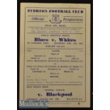 1949/50 Everton Public Practice Match Football Programme date 13 Aug^ single sheet^ G overall