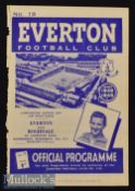 1948/49 Lancashire Senior Cup Everton v Rochdale Football Programme date 17 Nov^ ex bound with