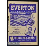 1948/49 Lancashire Senior Cup Everton v Rochdale Football Programme date 17 Nov^ ex bound with