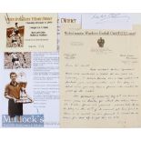 1945 Wolverhampton Wanderers Edward T Vizard Handwritten Signed Letter addressed to Mr Smith^ on