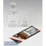 1991 Dewsbury Rugby League Match Sponsors Crystal Glass Decanter^ whisky tumbler and match programme