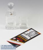 1991 Dewsbury Rugby League Match Sponsors Crystal Glass Decanter^ whisky tumbler and match programme