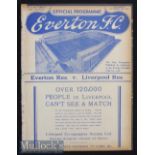 1937/38 Everton Reserves v Liverpool Reserves Football Programme 2 Oct^ ex bound^ tape mark to