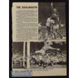 1968/69 George Best Signed Magazine Page featuring Best and England signatures to one side^ the