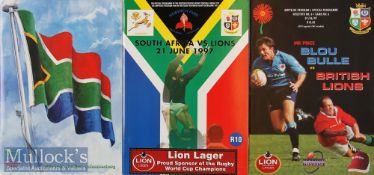 British Lions 1997 in South Africa Rugby Programmes (3): The programmes from the victorious Lions’