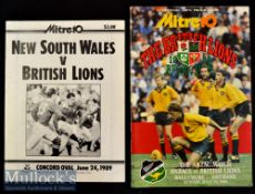 1989 British Lions to Australia Rugby Programmes (2): Sought-after issue v NSW at Concord Oval^
