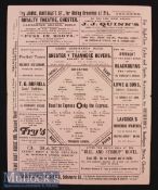 1908 Chester v Tranmere Rovers Football Programme Combination League date 26 Dec single sheet^ in