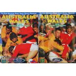 1996 Australia v Wales Test Rugby Programmes (2): Large colourful issues for the tests at Brisbane