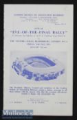 1963 Signed FA Cup Final Eve of The Final Rally Programme date 24 May signed by referee and 2x