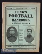 1912/13 Lengs Football Handbook fourteenth year of issue^ paperback^ appears in good condition