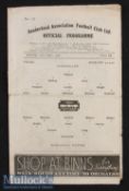 1945/46 Sunderland v Newcastle United Football Programme date 20 Ap^ single sheet^ tears^ folds etc