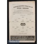 1945/46 Sunderland v Newcastle United Football Programme date 20 Ap^ single sheet^ tears^ folds etc