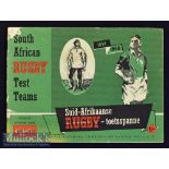 South African Rugby Test Team Booklet: Fascinating item containing a wealth of information and