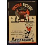 1946/47 Manchester United v Wolverhampton Wanderers Football Programme date 5 Apr staple rust and