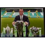 Brendan Rogers Signed Celtic coloured Photograph measures 30x21cm approx.