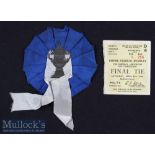 1948 FA Cup Final Blackpool v Manchester United Football Ticket date 24 Apr plus a Man Utd Rosette