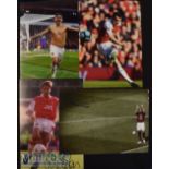 4x Signed Arsenal Colour Photographs Merson^ Torreira etc. measuring 30x21cm approx.