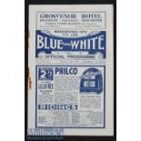 1936/37 Manchester City v Portsmouth Football Programme date 23 Jan staple rust/bleed^ pocket fold