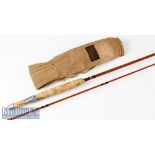 Good J A S Sharpe Ltd Aberdeen “Eighty Eight” Scottie Brand’s split cane trout fly rod – 8ft 8in 2pc