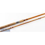 Good R Chapman & Co, Ware Herts “Dennis Pye NL” split cane Pike rod – 10ft 2pc with 27” trumpet