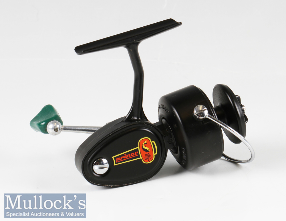 Scarce Mitchell 358 spinning reel with Prince logo, serial 281077, ratchet level check, with spare - Image 3 of 3