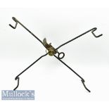 Hardy Bros Alnwick “The Hotspur” Collapsible cast iron line drier – c/w table clamp stamped Hardy